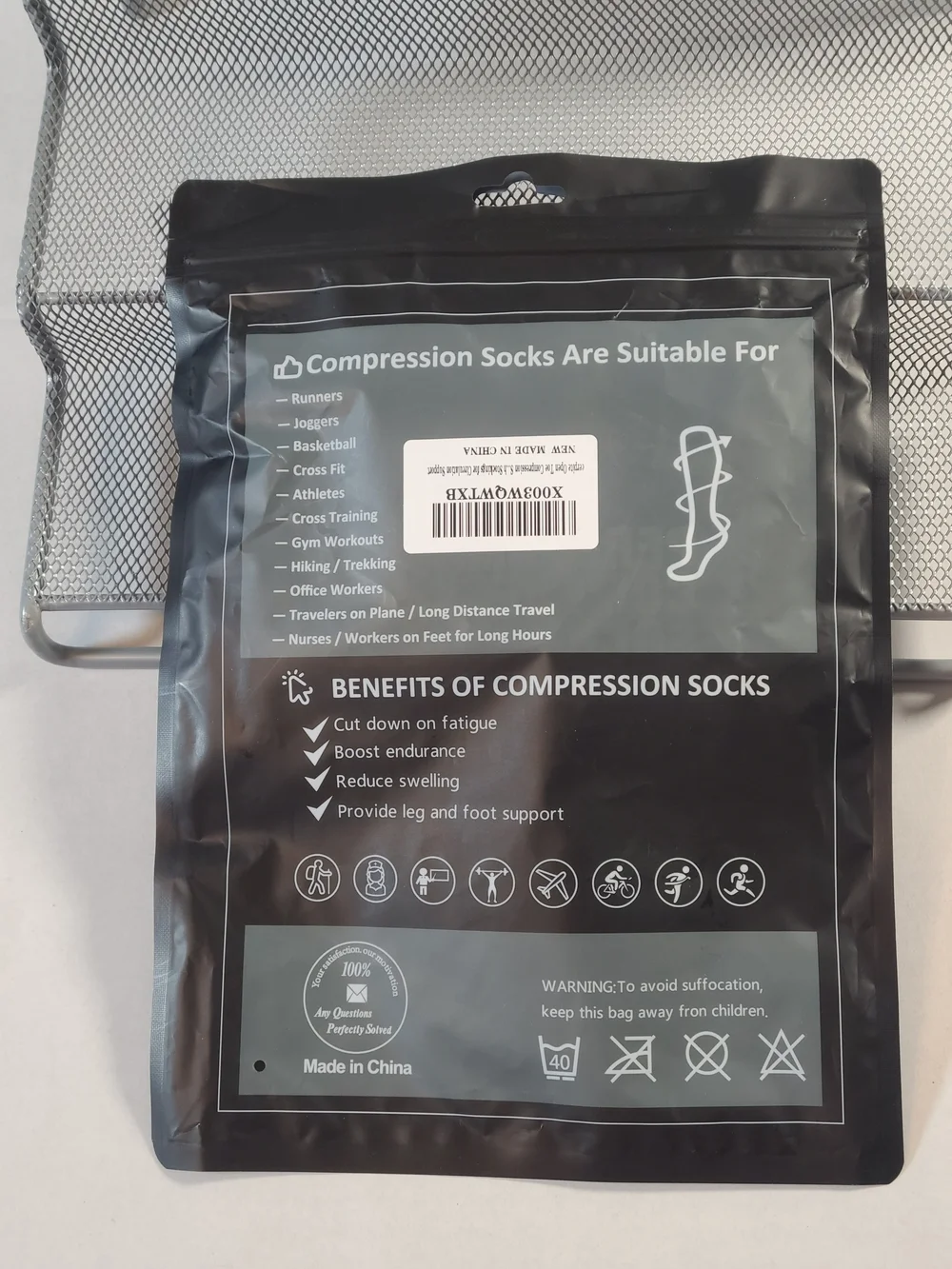 Cerpite Open Toe Performance Compression Socks Black Men/Women 2 Pairs 3XL